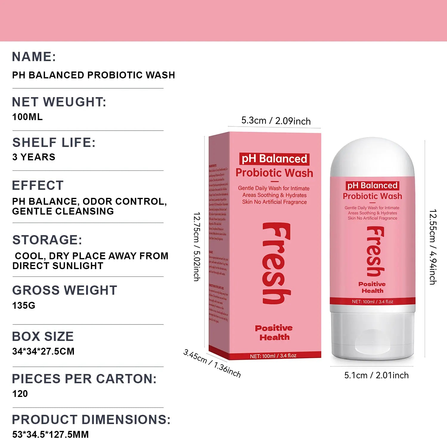 PH Balanced Probiotic Intimate Wash